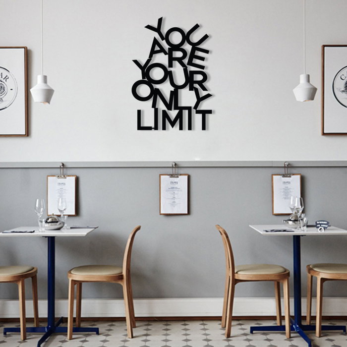 Wallity Limit - Escultura de pared de metal en negro